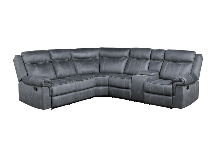 Acme Furniture Dollum Two Tone Gray Sectional Sofa