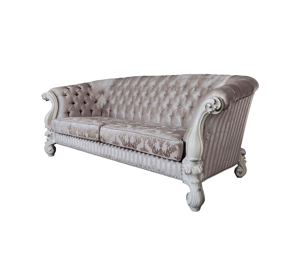 Acme Furniture Versailles Ivory Bone White Transitional 3pc Living Room Set