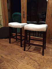 Espresso PU Wood Counter Chairs